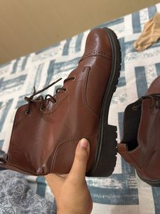 Brown Leather Ankle Boots