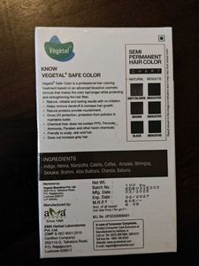 Vegetal Safe Hair Color - Dark Brown