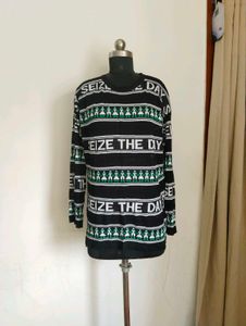 plus size Striped Long Sleeve Top