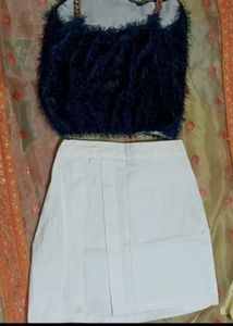 Women White Stylish Skirt