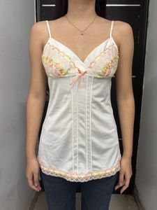 White lace design top