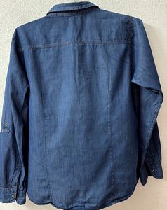 Denim Button-Up Top