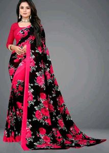 Floral Print Saree