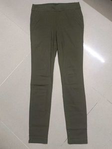 Olive Green Casual Pants