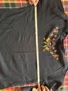Black Embroidered Top