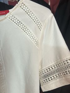 FOREVER 21-White Lace Trim Top Unused