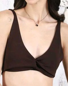 Shein Adjustable Spaghetti Strap Twisted Front Top