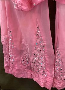 Pink Embellished Salwar Kameez Suit(handwork)