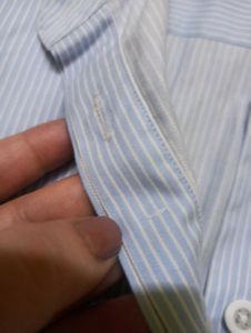 Striped button-down shirt