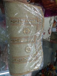 Gold Beaded Clutch