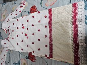 Beautiful White Colour Salwar With Dupatta