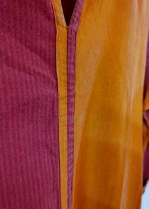 Red And Orange Long Sleeves Kurta With Pocket!