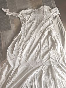 White Embroidered Floral Dress