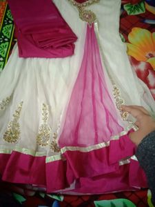 White Dresstraditional Anarkali dress