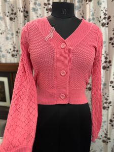 Pink Knit Cardigan