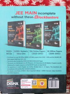 JEE Main Mathmatics By Disha Publication