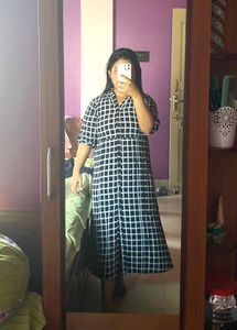 Black & White Check Midi Dress 👗