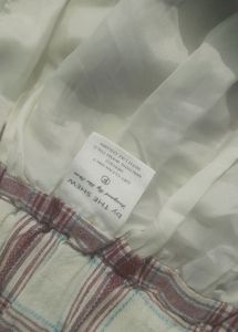 A White-red Checked Skirt.