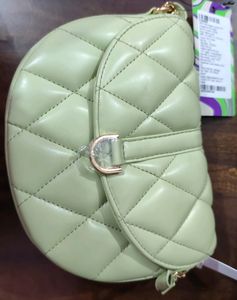 Mixt Mint Green Quilted Crossbody Sling Bag