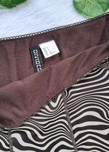 H&amp;M Brown Mesh Skirt