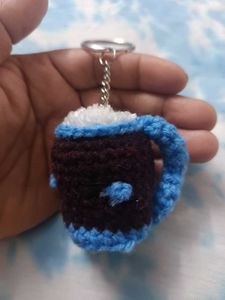 Crochet Coffee Mug Keychain