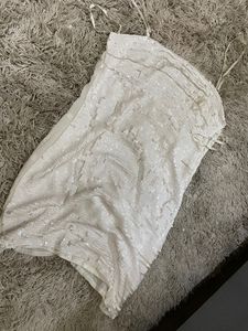 Sequin white dress