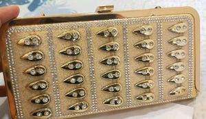 Gold Rhinestone Evening Clutch