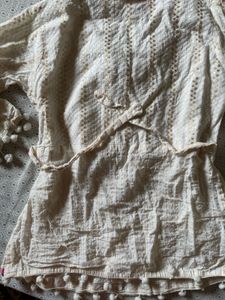Off White Short Kurta/Top