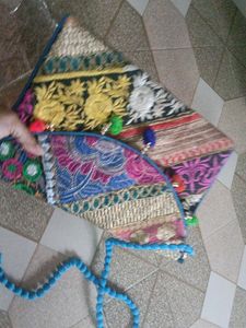 HAND MADE MULTI COLORED SLING BIG BAG 🎒 ❤️ ❤️ ❤️