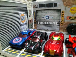 3D Hotwheels DECORATIVE Garrage Wooden
