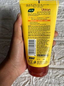 Joy Ubtan Tan Removal Face Wash – with Turmeric, S