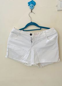 Denim White Shorts