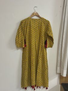 Yellow Printed Kurta