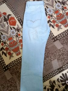 Light Blue Flared Denim Jeans