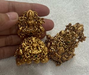 Anti Tarnish Nakshi Temple Earring Set