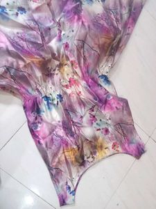Handmade Floral Print Sleeveless Flared dress