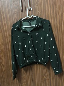 Panda Print Button-Down Shirt