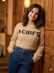 Stylish Cropped Knit Sweater