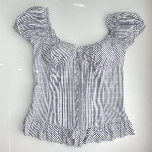 Y2K Milkmaid Corset Top | Puff Sleeve French Vinta