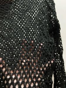 Black Crochet Top
