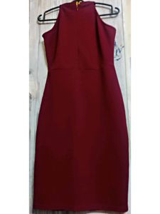 Maroon Sheath Dress