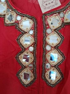 🆕️real Mirror Anarkali with  Duptta