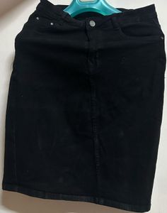 Black Denim Skirt Unused