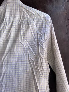 Louise Philippe - Beige Colour With Blue Linen Shi