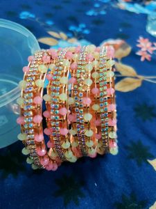 Sparkling Beaded Bangle Set