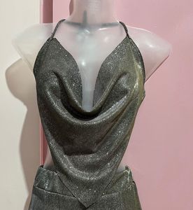 Sparkling Chainmail Halter Top