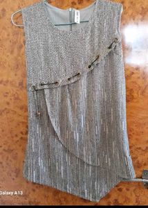 Tie-dye Sheer Top gray