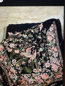Embroidered Saree With Blouse Inside