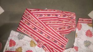 Striped Floral Kurta Set