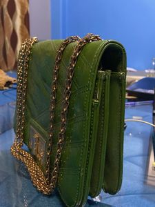 Green Quilted Crossbody Bag